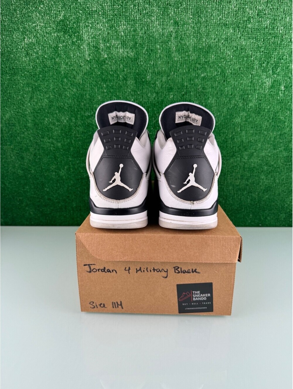 Size 11 - Jordan 4 Retro Mid Military Black - Picture 7 of 9